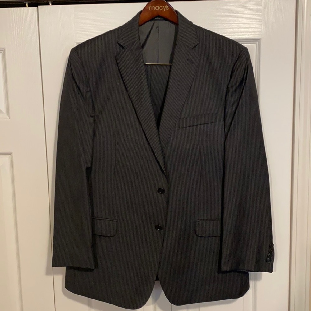 Calvin Klein pinstripe suit